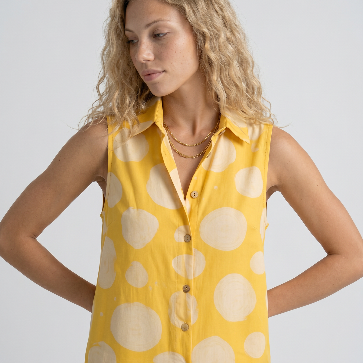 Benita | Polka Dot Wide-Leg Sleeveless Jumpsuit