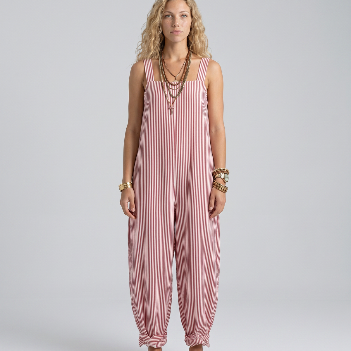 Marlowe | Striped Sleeveless Jumpsuit with Relaxed Fit