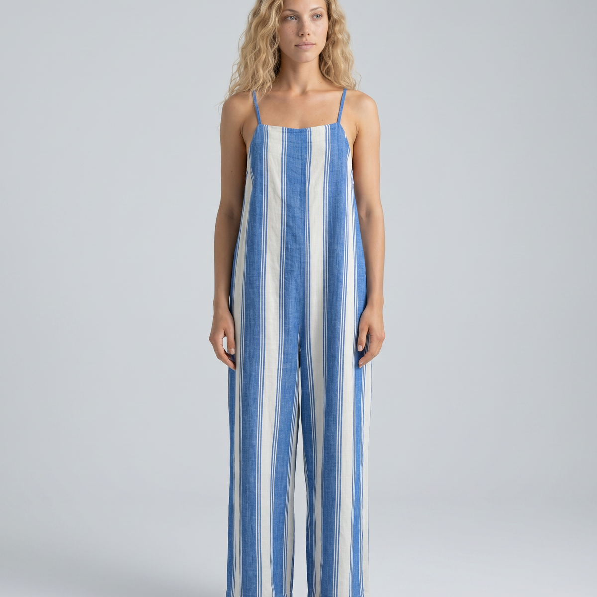 Kris | Striped Suspender Jumpsuit