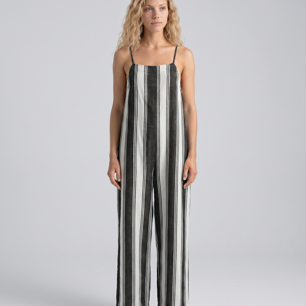 Kris | Striped Suspender Jumpsuit