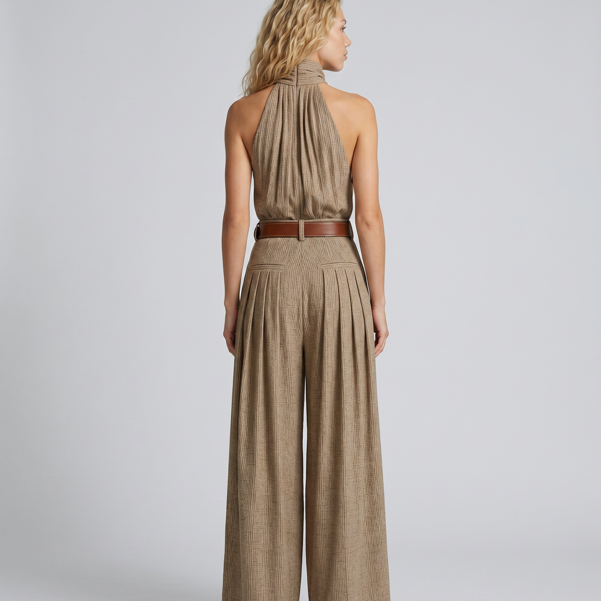 Kelsey | Halter Neck Wide-Leg Jumpsuit
