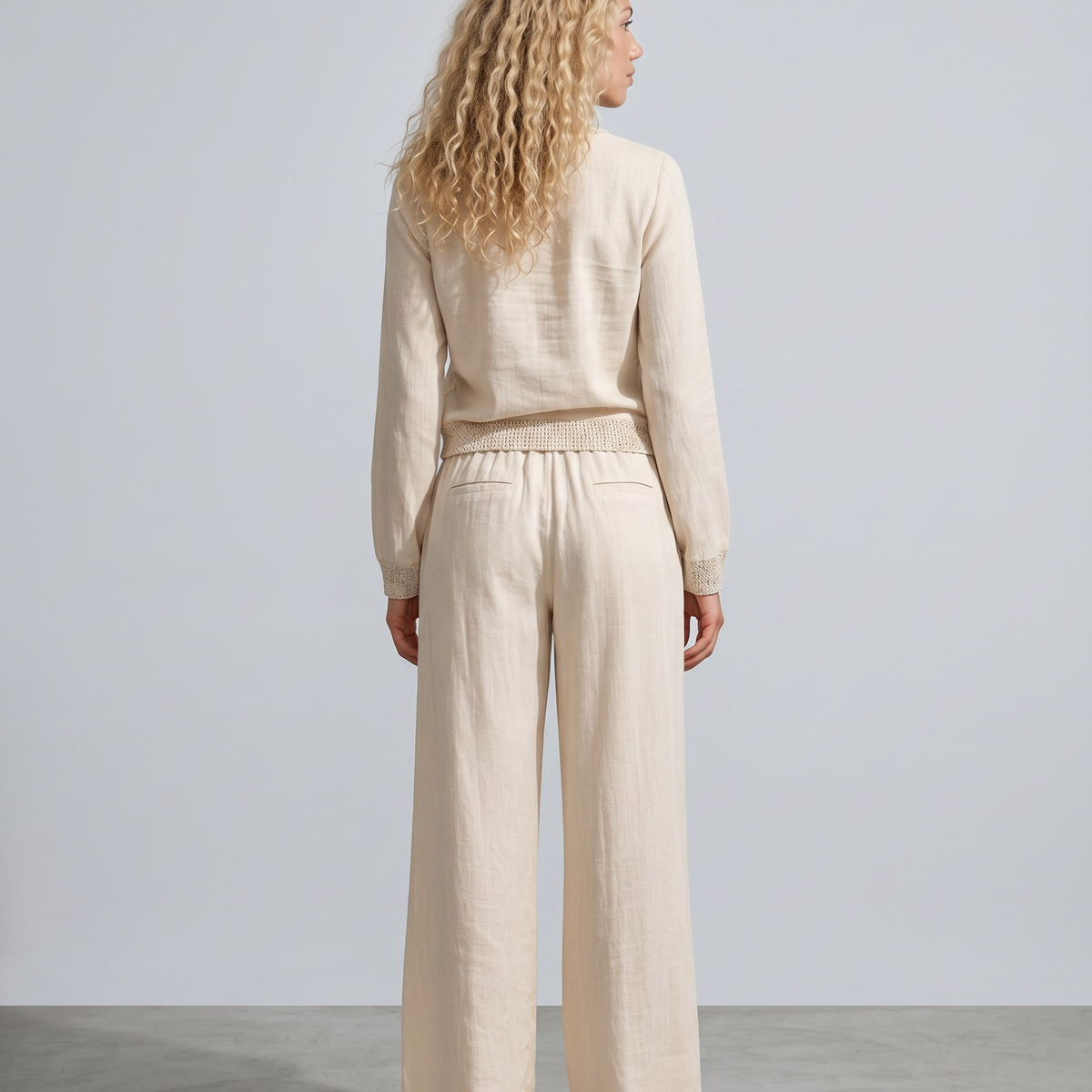 Sadie | Linen-Blend Wide-Leg Pants