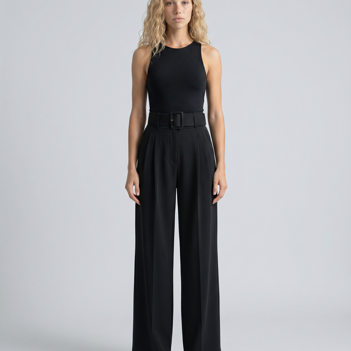 Letha | Draped Wide-Leg Trousers