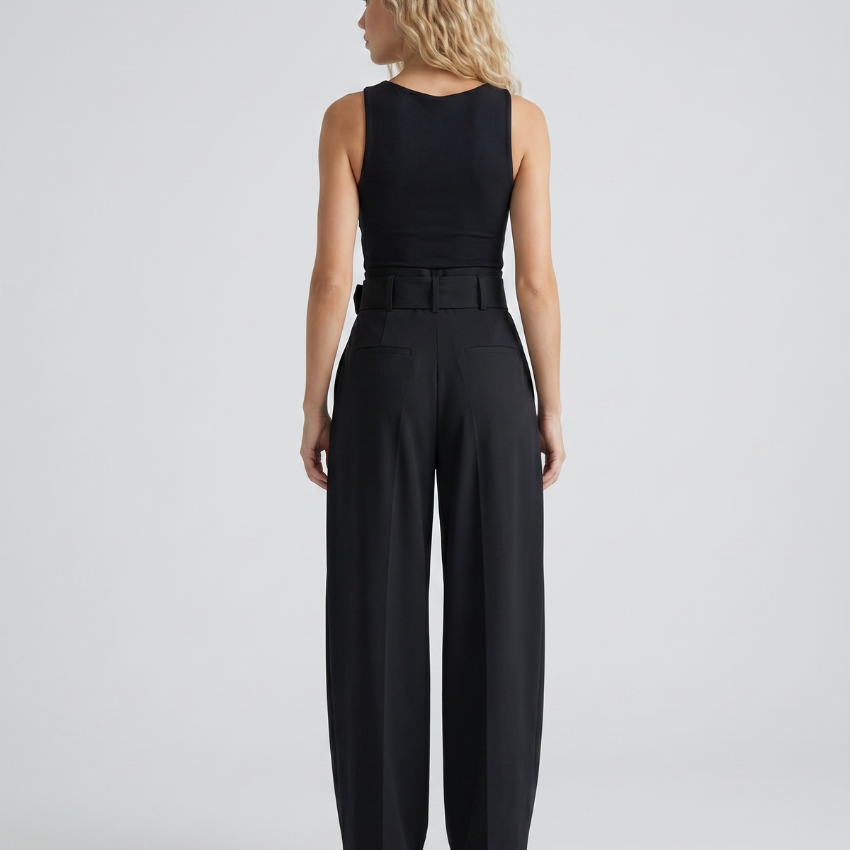 Letha | Draped Wide-Leg Trousers