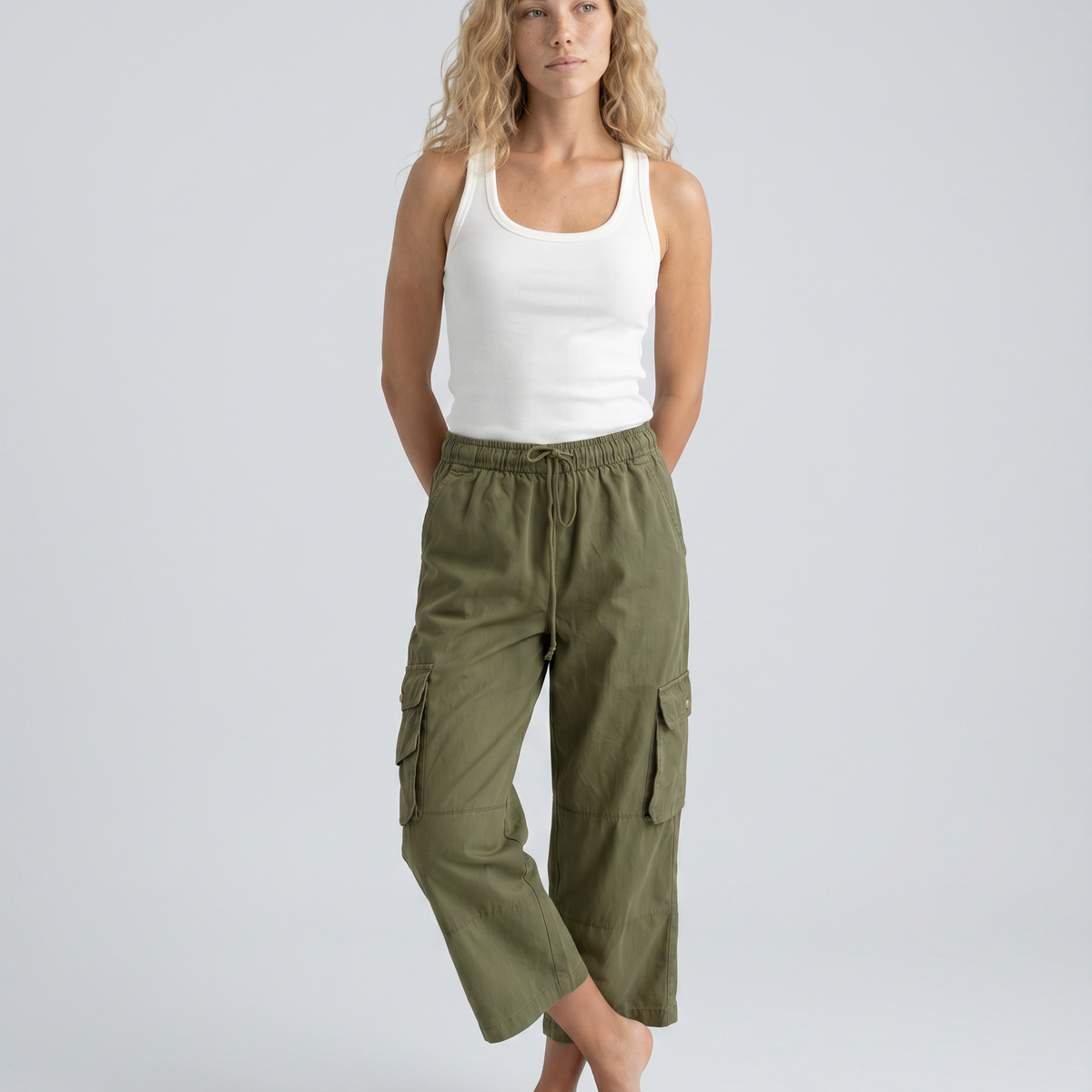 Tammi | Drawstring Cargo Pants with Multi Pockets