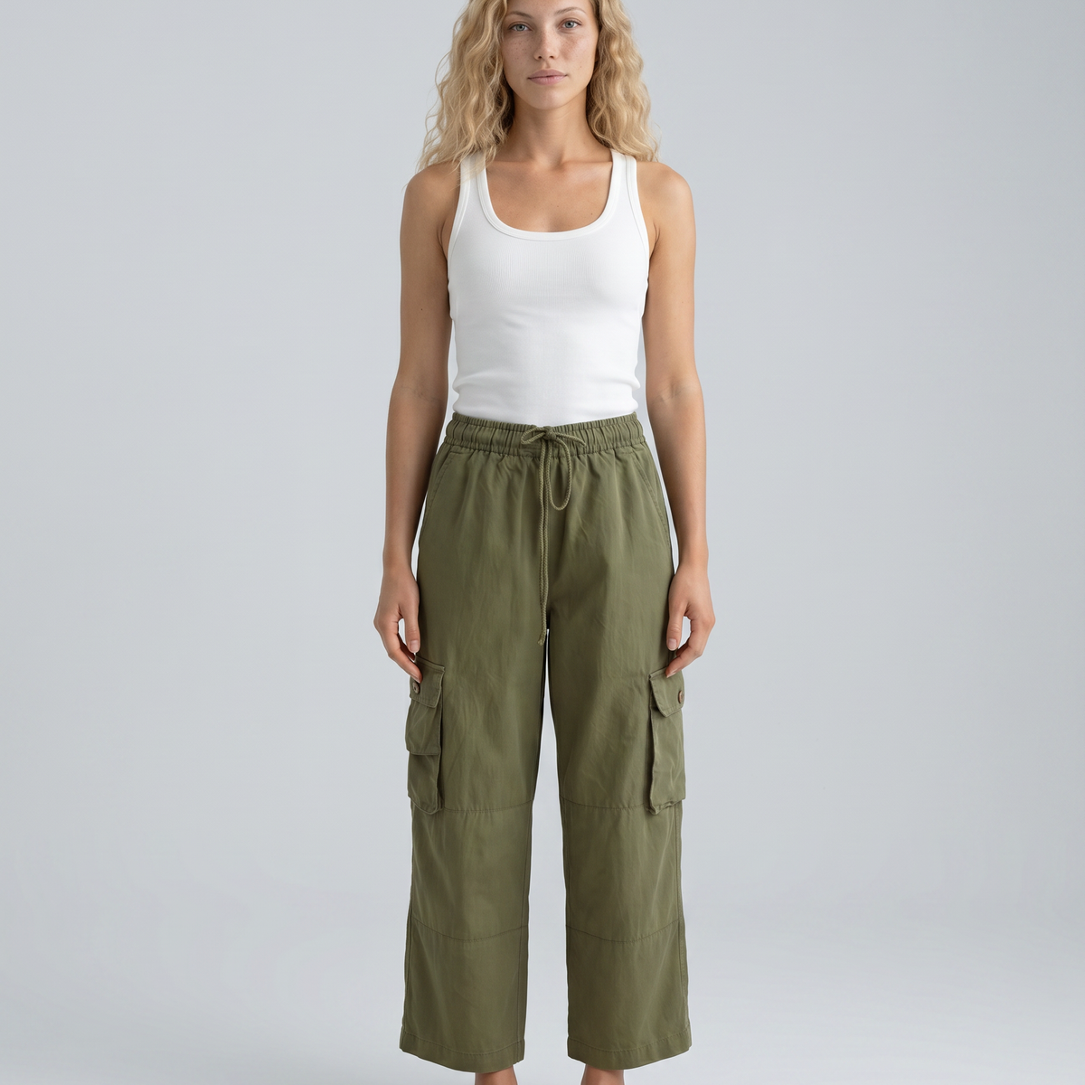 Tammi | Drawstring Cargo Pants with Multi Pockets