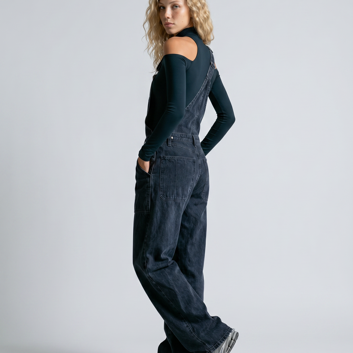 Casey | Denim Overalls with Shoulder Strap