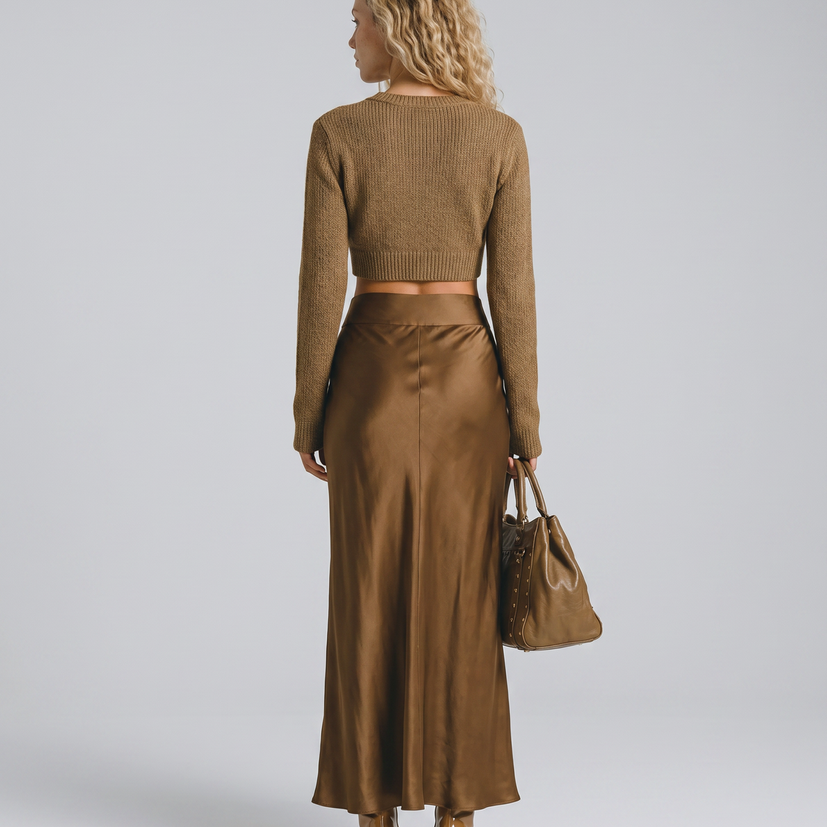 Lorie | Satin-Look Midi Skirt