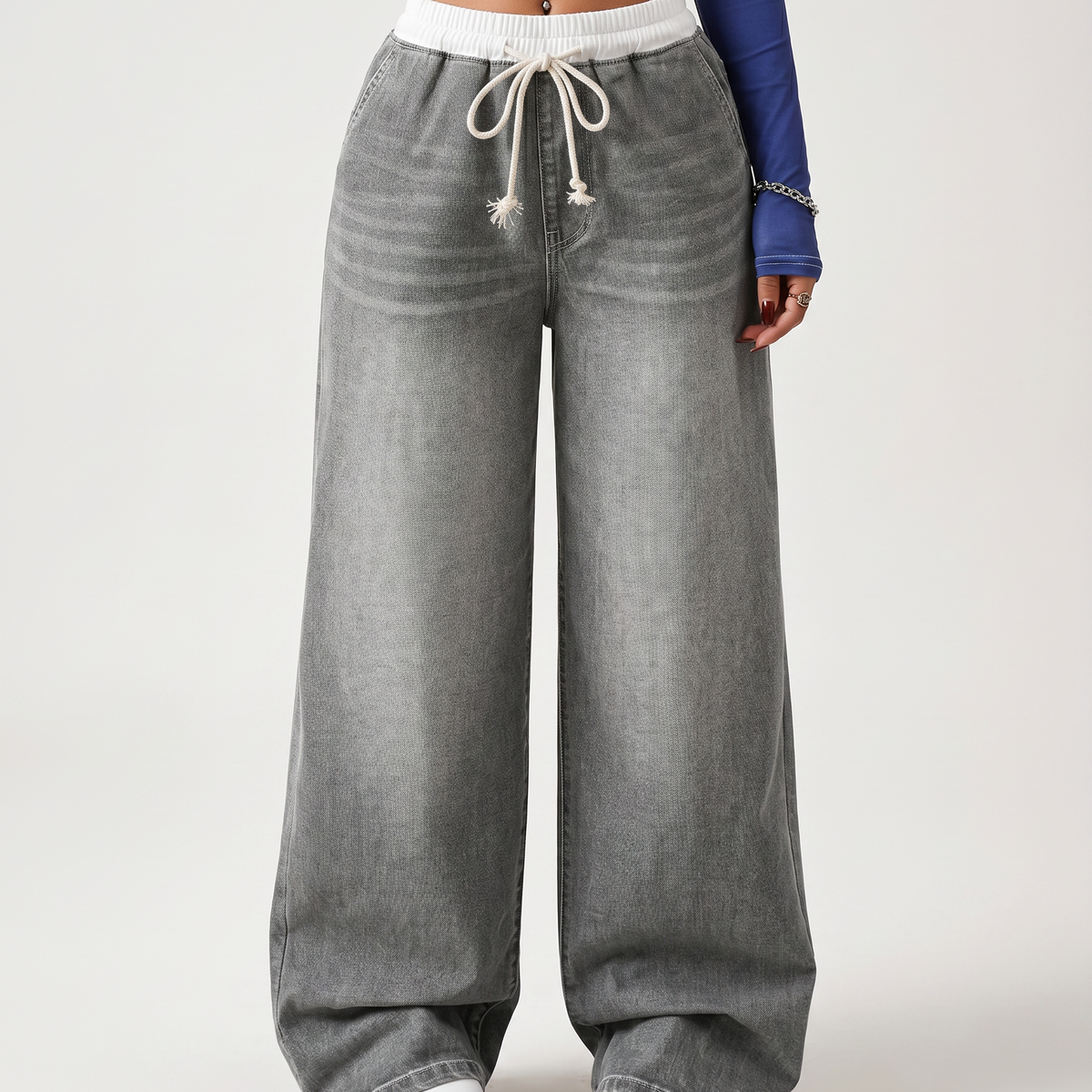 Diane | Wide-Leg Jeans with Drawstring Waist
