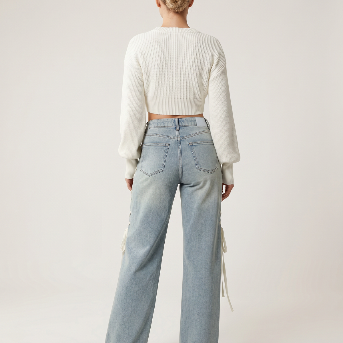 Ana | Wide-Leg Jeans with Side Lacing