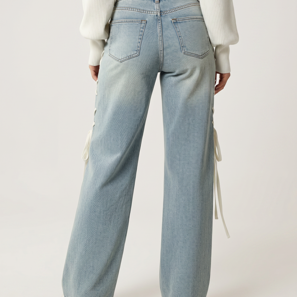 Ana | Wide-Leg Jeans with Side Lacing