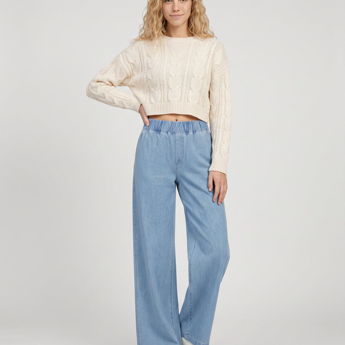 Dina | Wide-Leg Jeans with Elastic Waist
