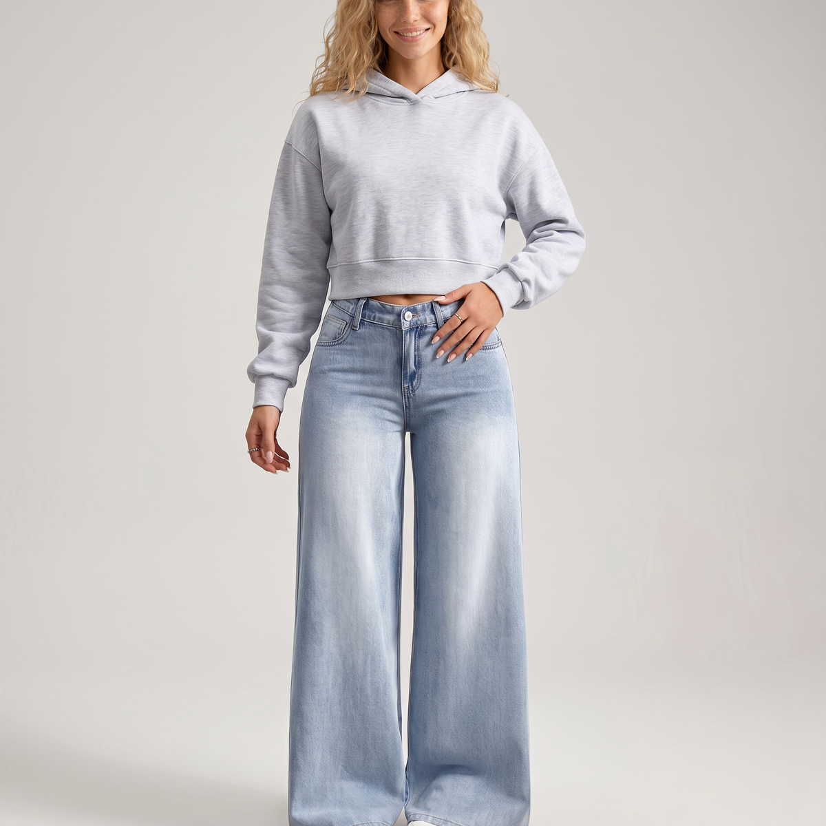 Nellie | Wide-Leg Jeans with Front Pockets