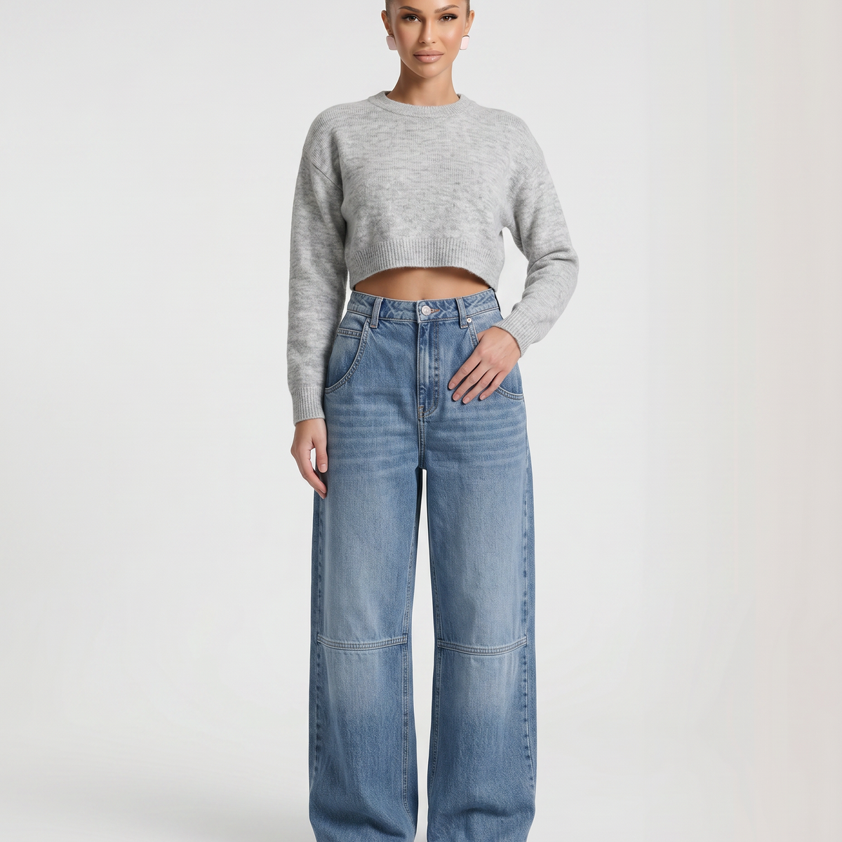 Esther | Wide-Leg Jeans with Curved Front Pockets