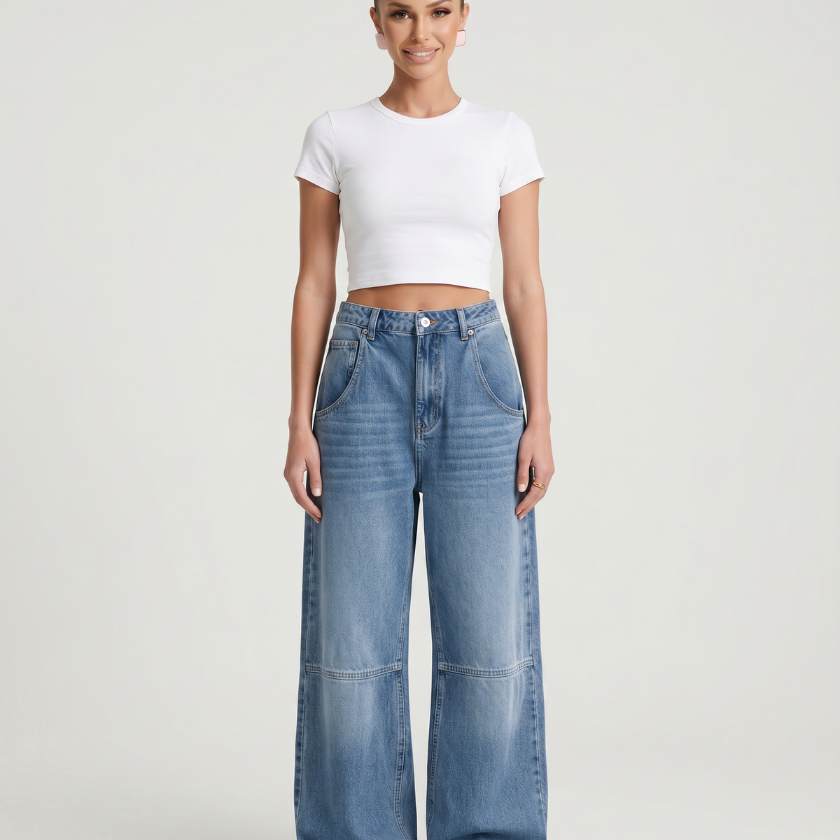 Esther | Wide-Leg Jeans with Curved Front Pockets