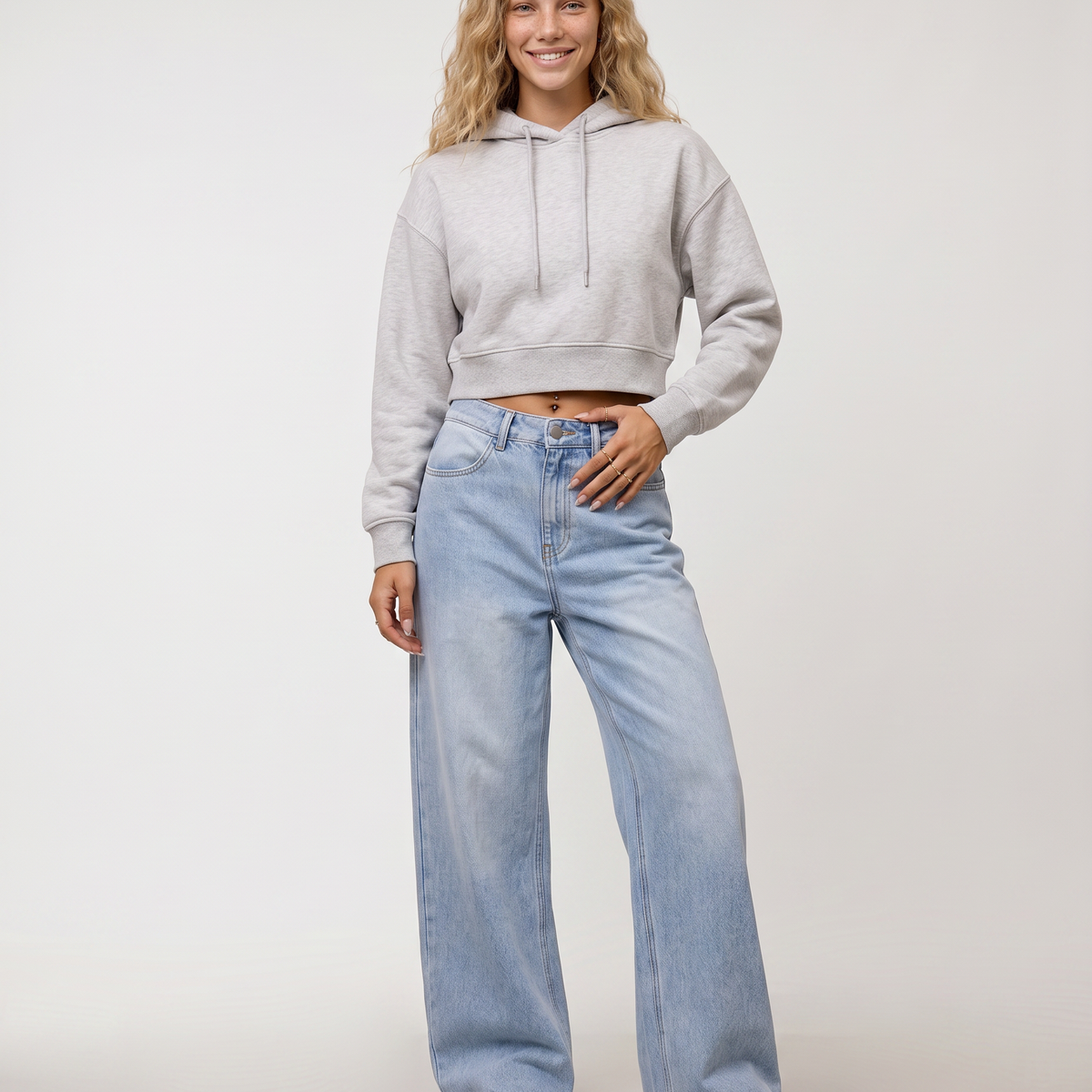 Luz | Wide-Leg Jeans with Front Pockets