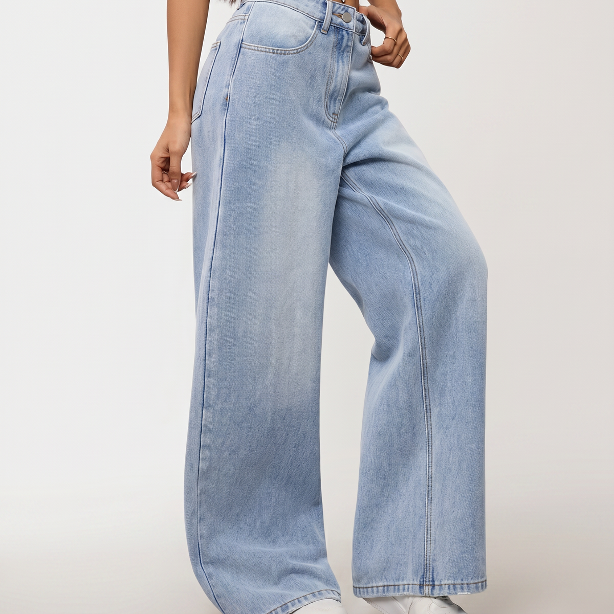 Luz | Wide-Leg Jeans with Front Pockets