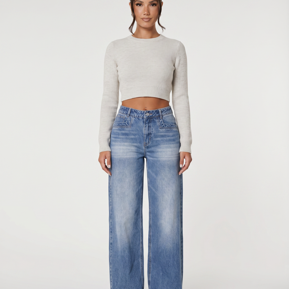 Gail | Wide-Leg Jeans with Front Pockets