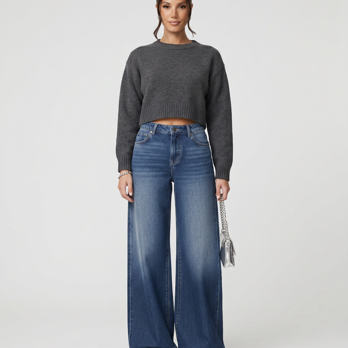 Jewell | Wide-Leg Jeans with Front Pockets
