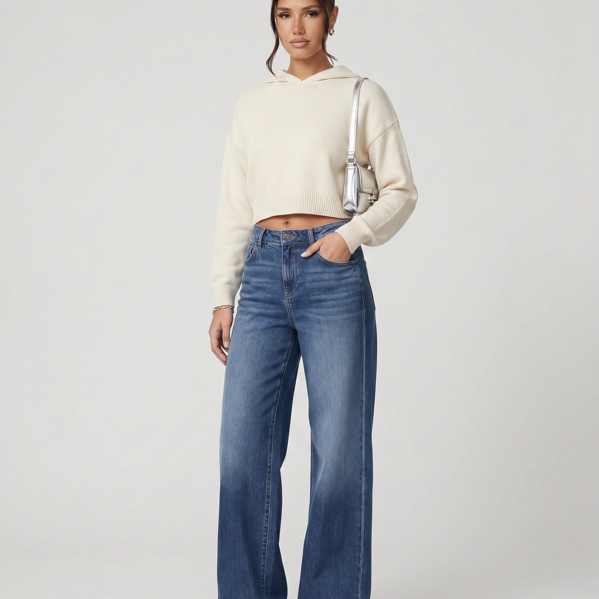 Jewell | Wide-Leg Jeans with Front Pockets