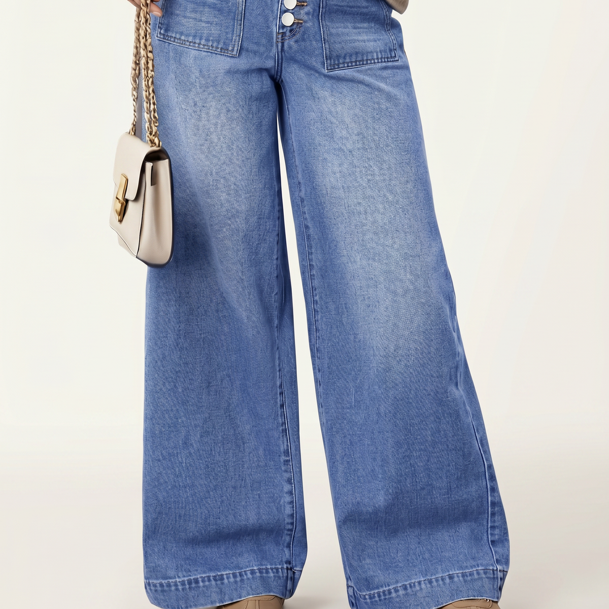 Marisol | Wide-Leg Jeans with Button Front