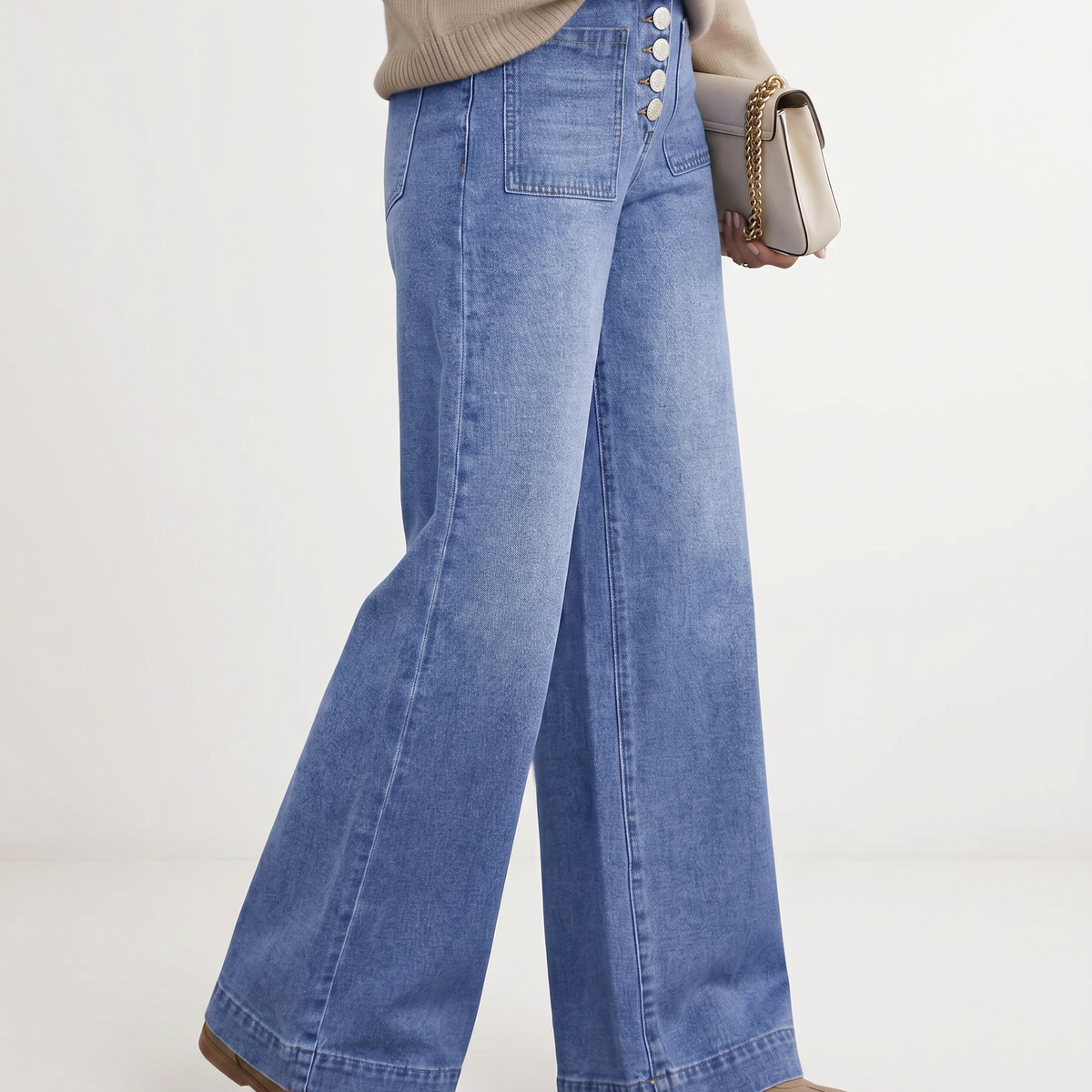 Marisol | Wide-Leg Jeans with Button Front