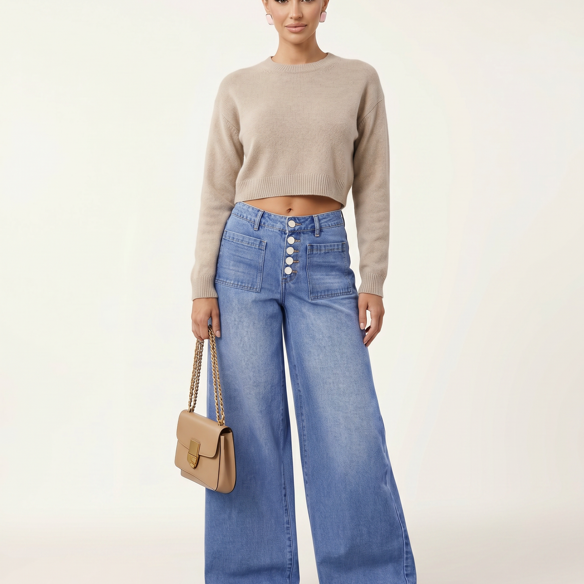 Marisol | Wide-Leg Jeans with Button Front