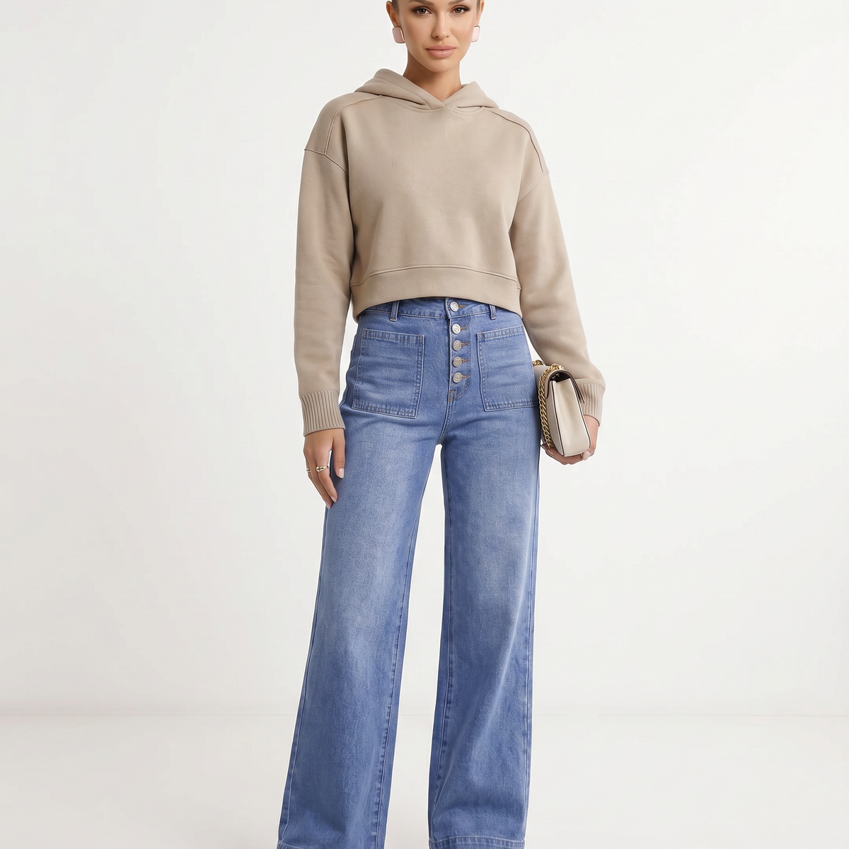Marisol | Wide-Leg Jeans with Button Front