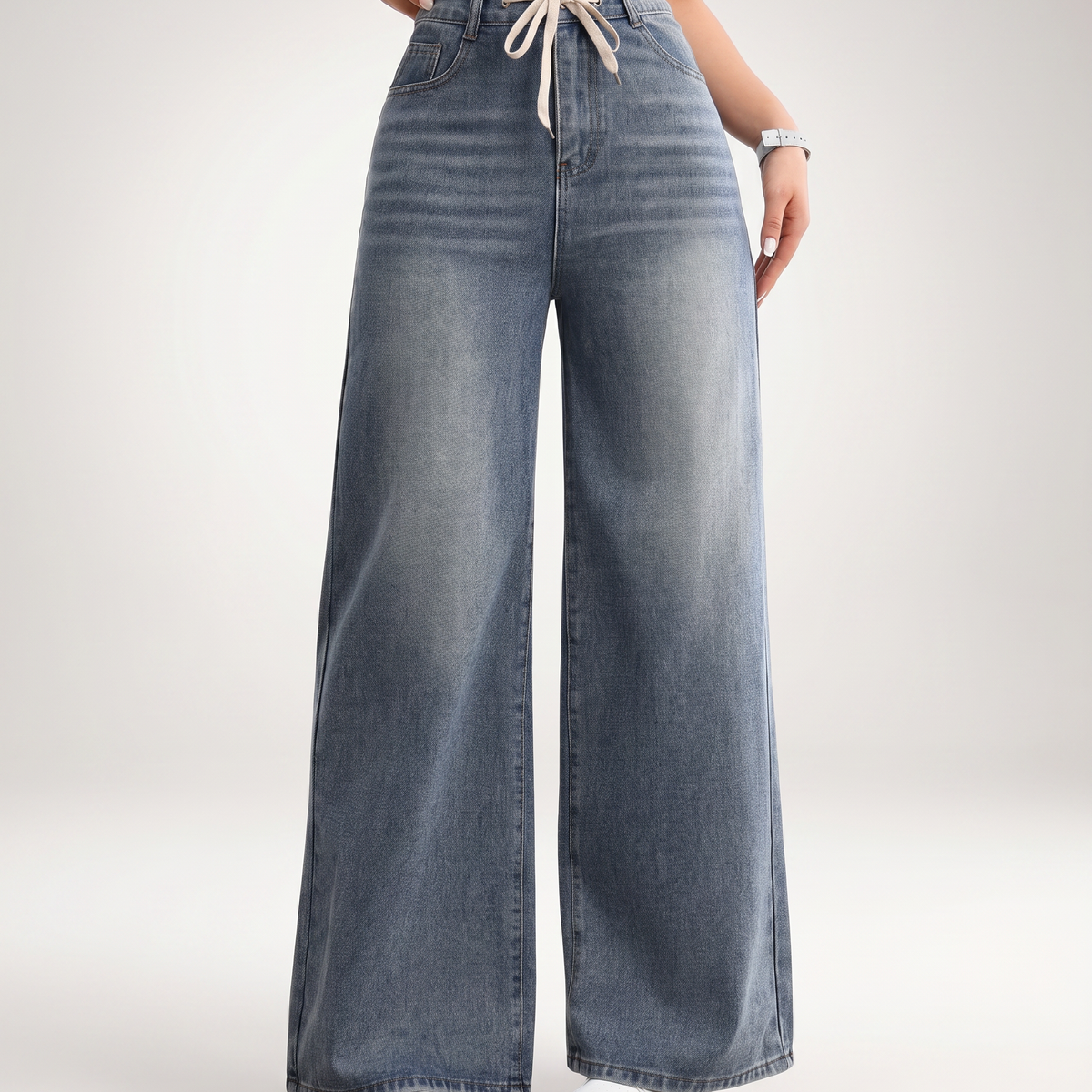 Lessie | Wide-Leg Jeans with Drawstring Waist