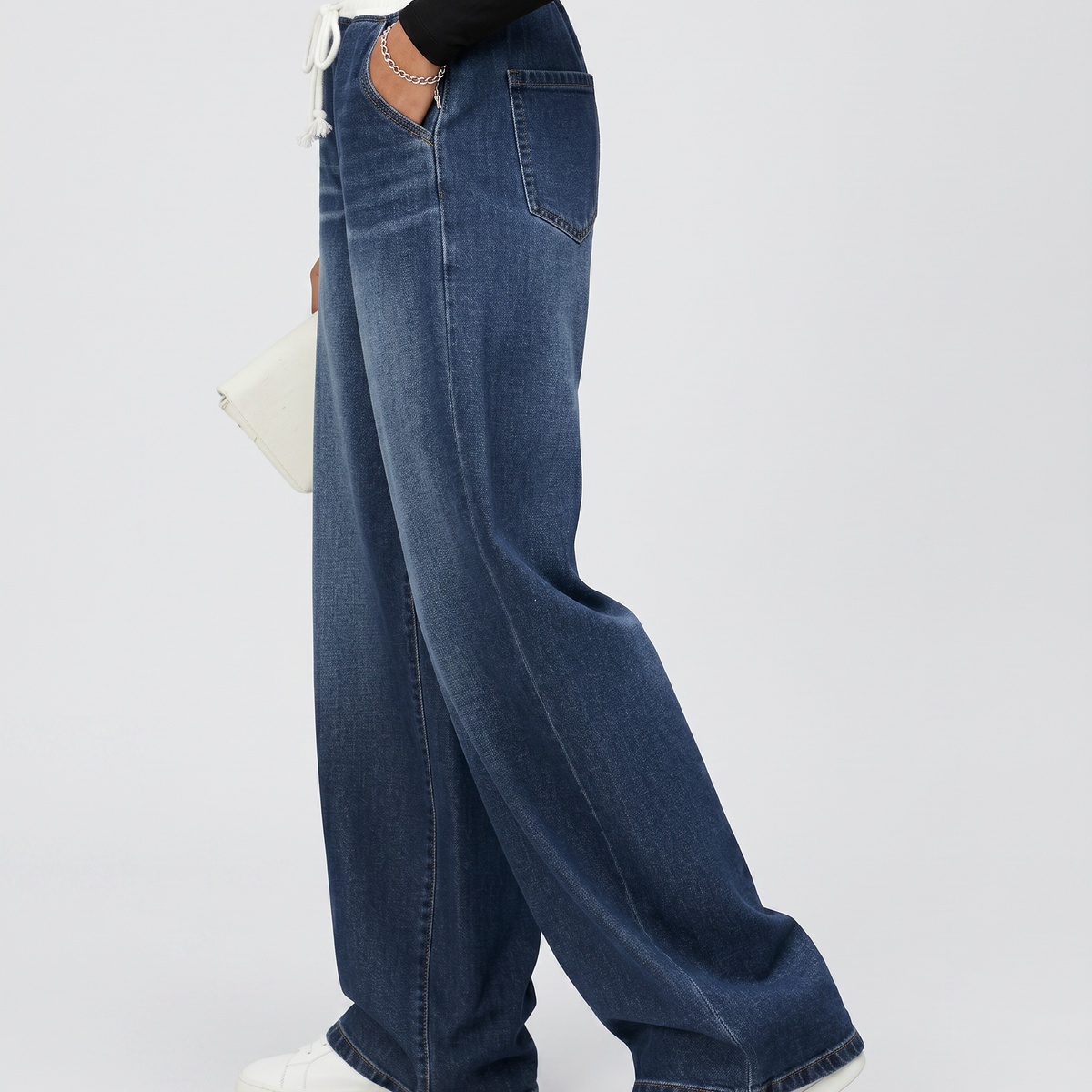 Rhea | Wide-Leg Jeans with Drawstring Waist