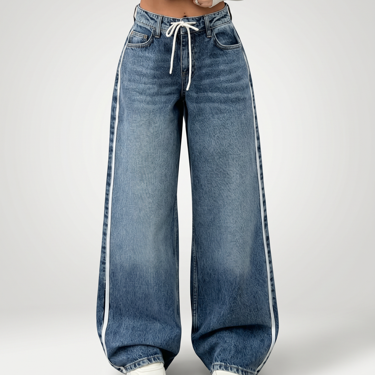 Celia | Wide-Leg Jeans with Side Stripe