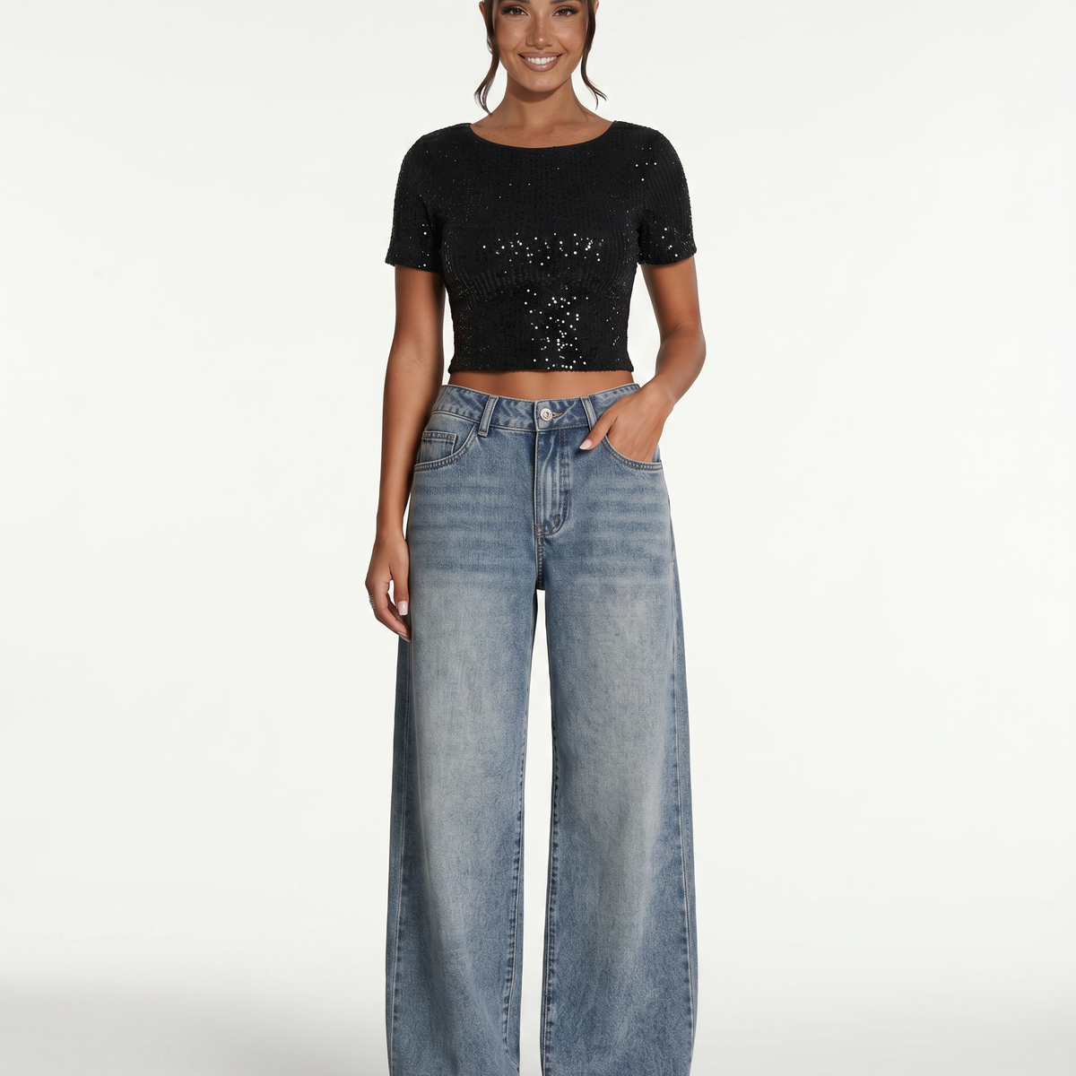 Bettye | Wide-Leg Jeans with Long Hem