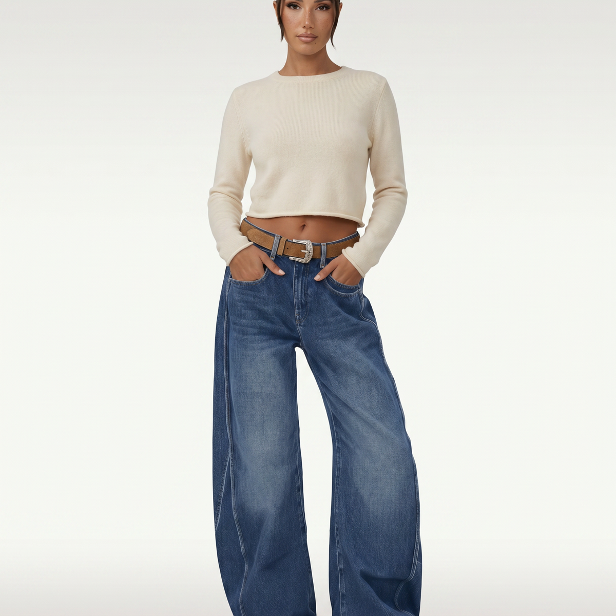 Janna | Wide-Leg Jeans with Front Fastening