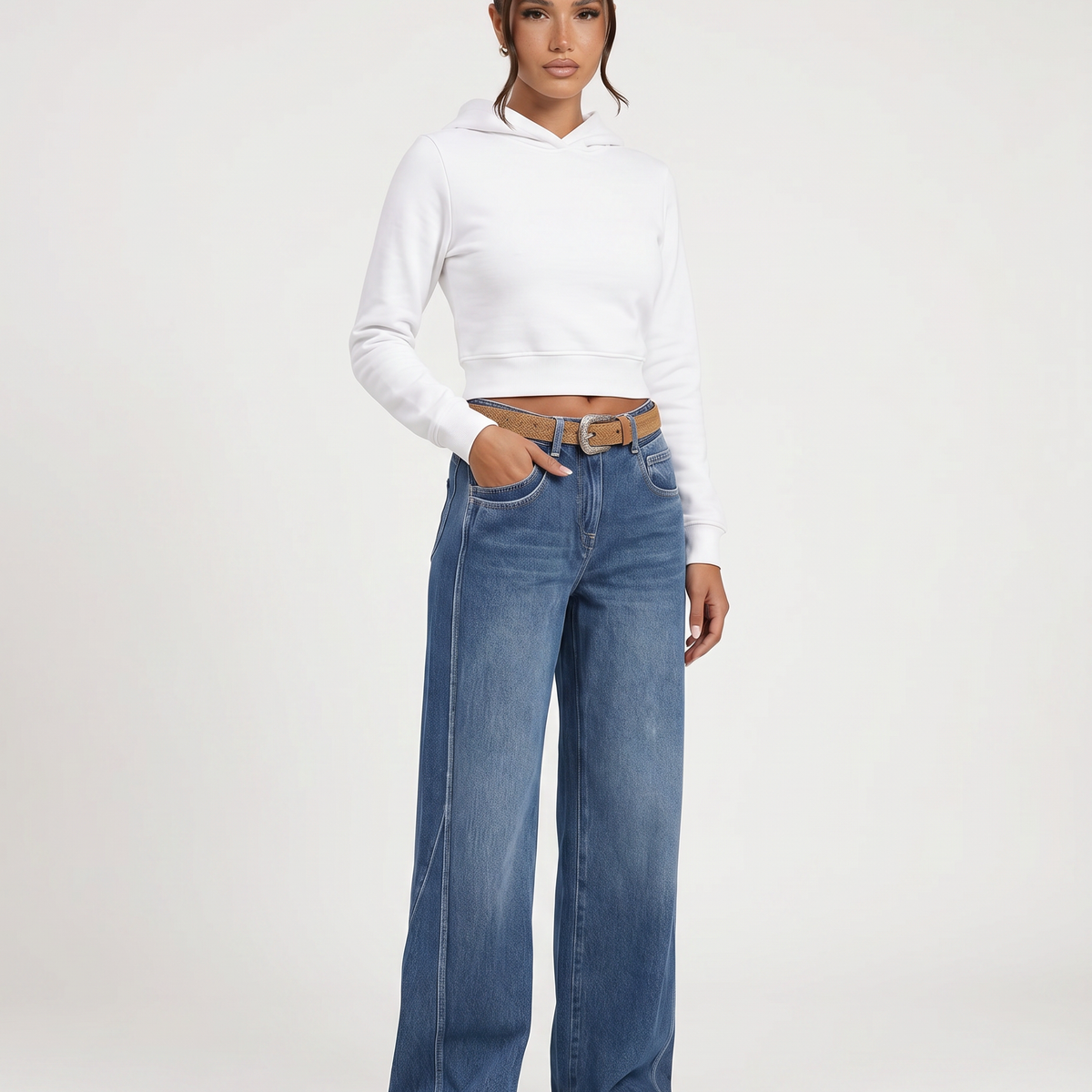 Janna | Wide-Leg Jeans with Front Fastening