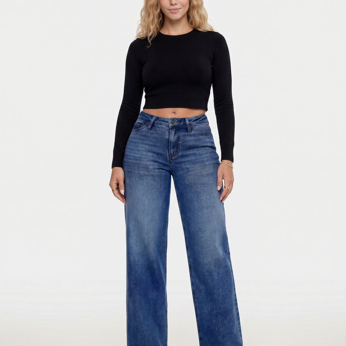 Alberta | Wide-Leg Jeans with Mid Waist