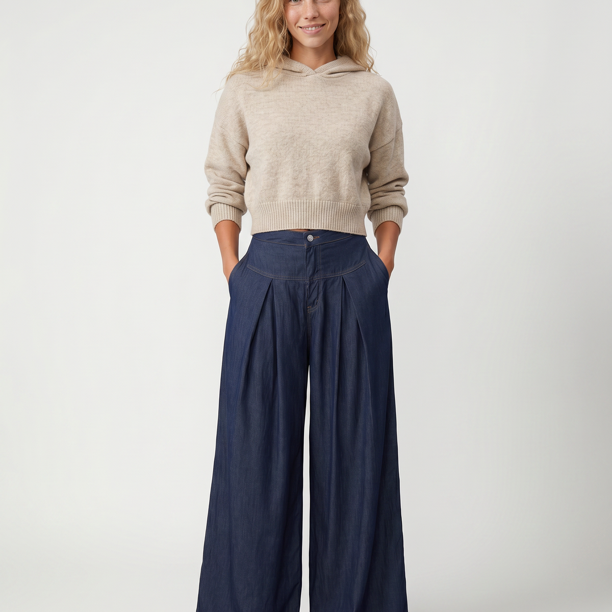 Bessie | Wide-Leg Jeans with Front Closure