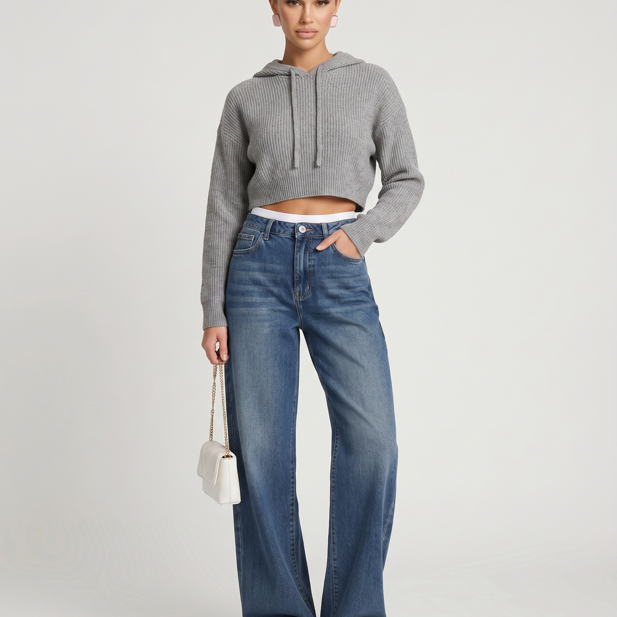 Amie | Wide-Leg Jeans with Fleece Lining