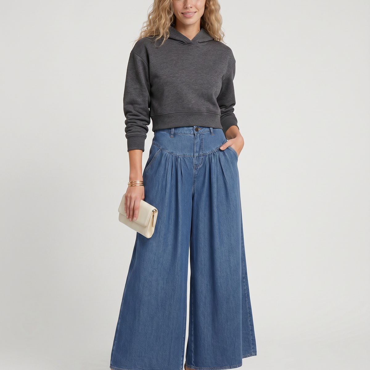 Laurie | Wide-Leg Jeans with Washed Finish