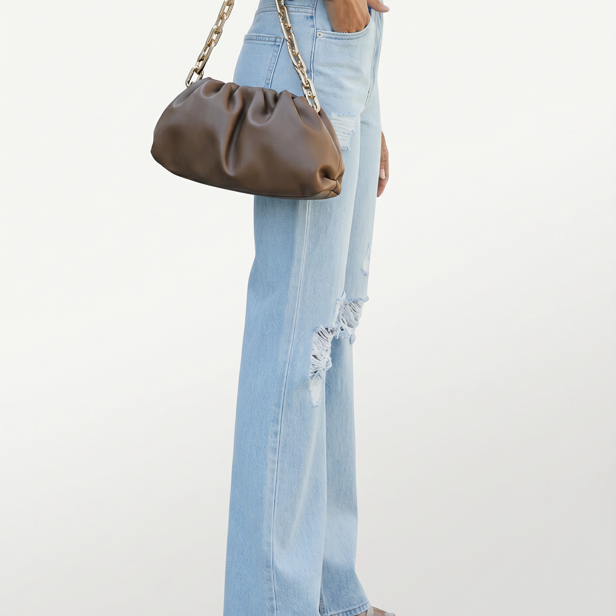 Roxie | Wide-Leg Jeans with Distressed Knees