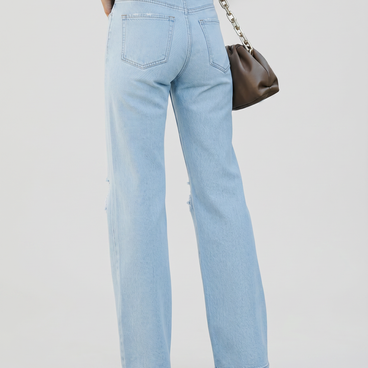 Roxie | Wide-Leg Jeans with Distressed Knees