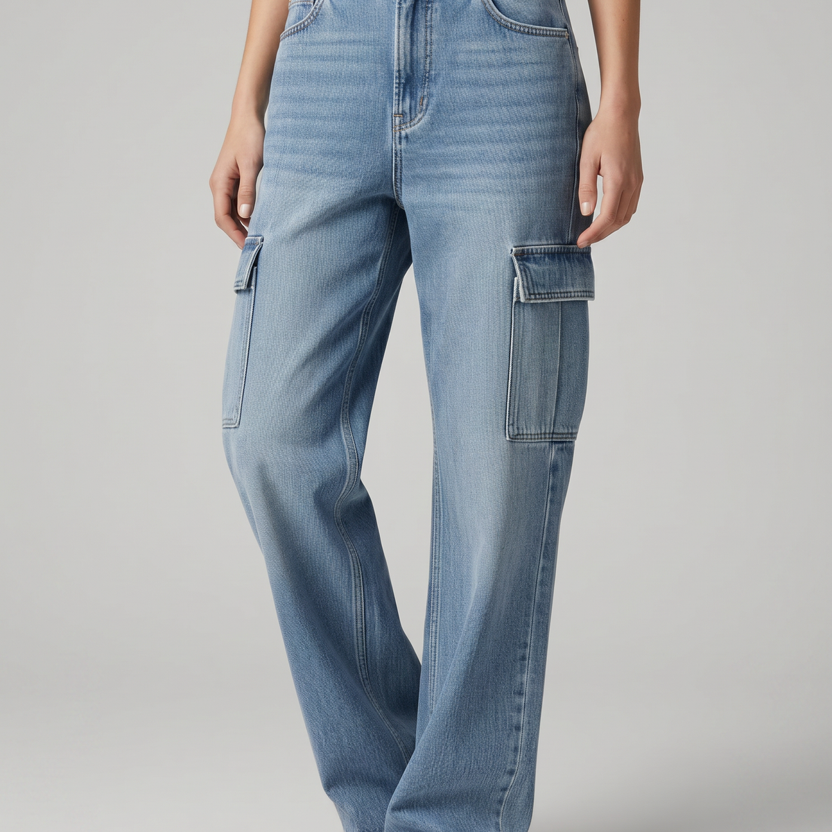 Lisa | Cargo Jeans with Flap Pockets