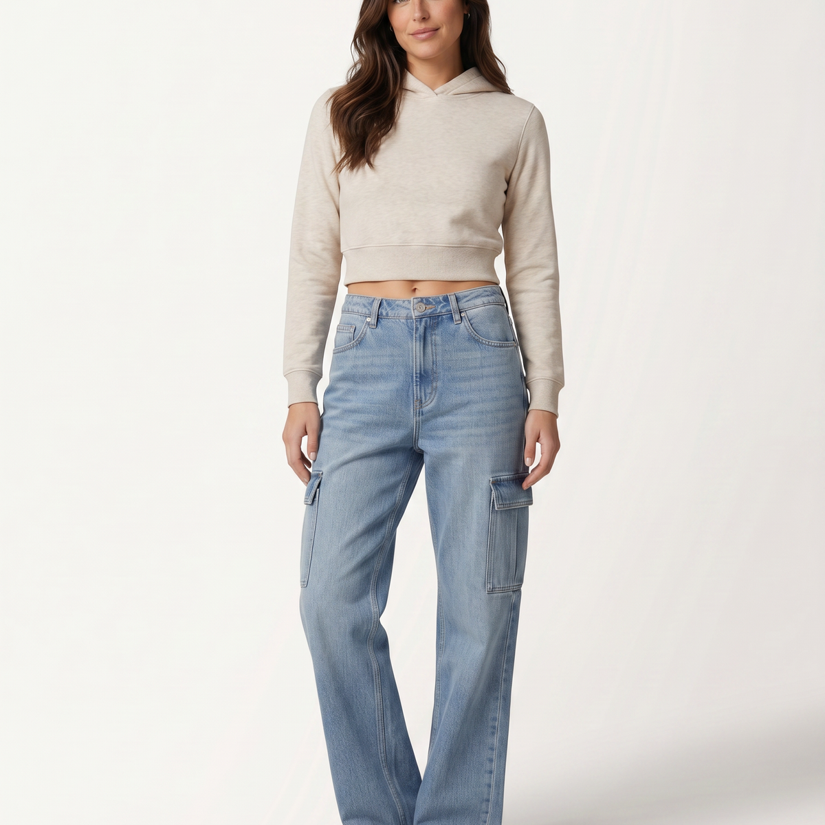 Lisa | Cargo Jeans with Flap Pockets
