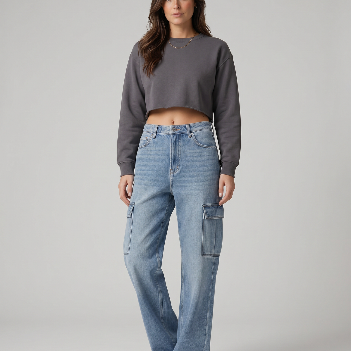 Lisa | Cargo Jeans with Flap Pockets