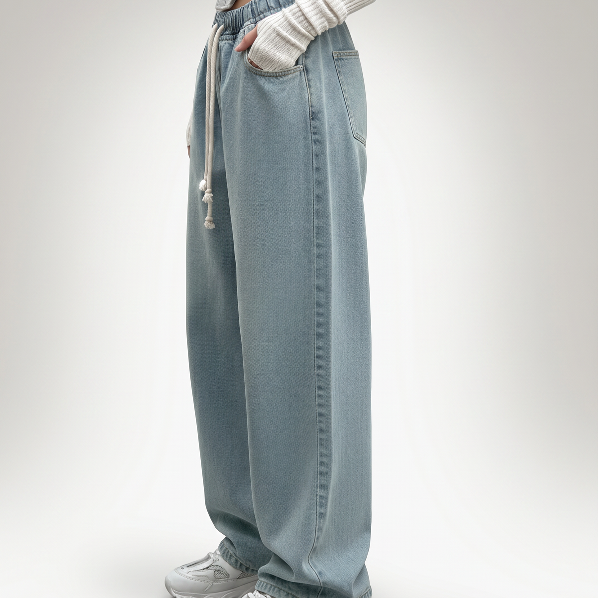 Margre | High-Waist Jeans with Drawstring Waist