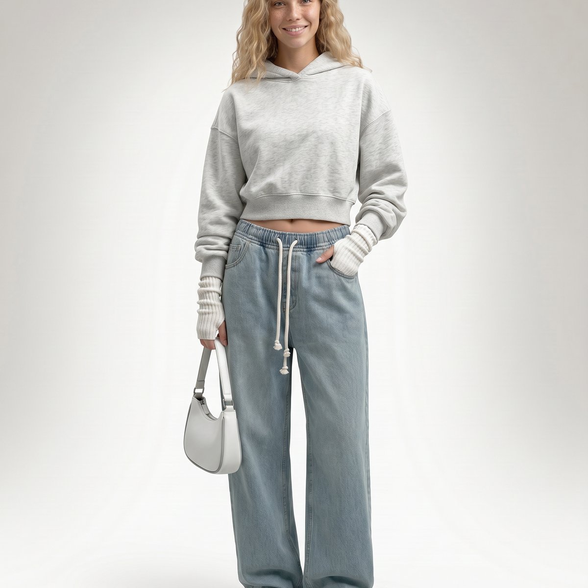 Margre | High-Waist Jeans with Drawstring Waist
