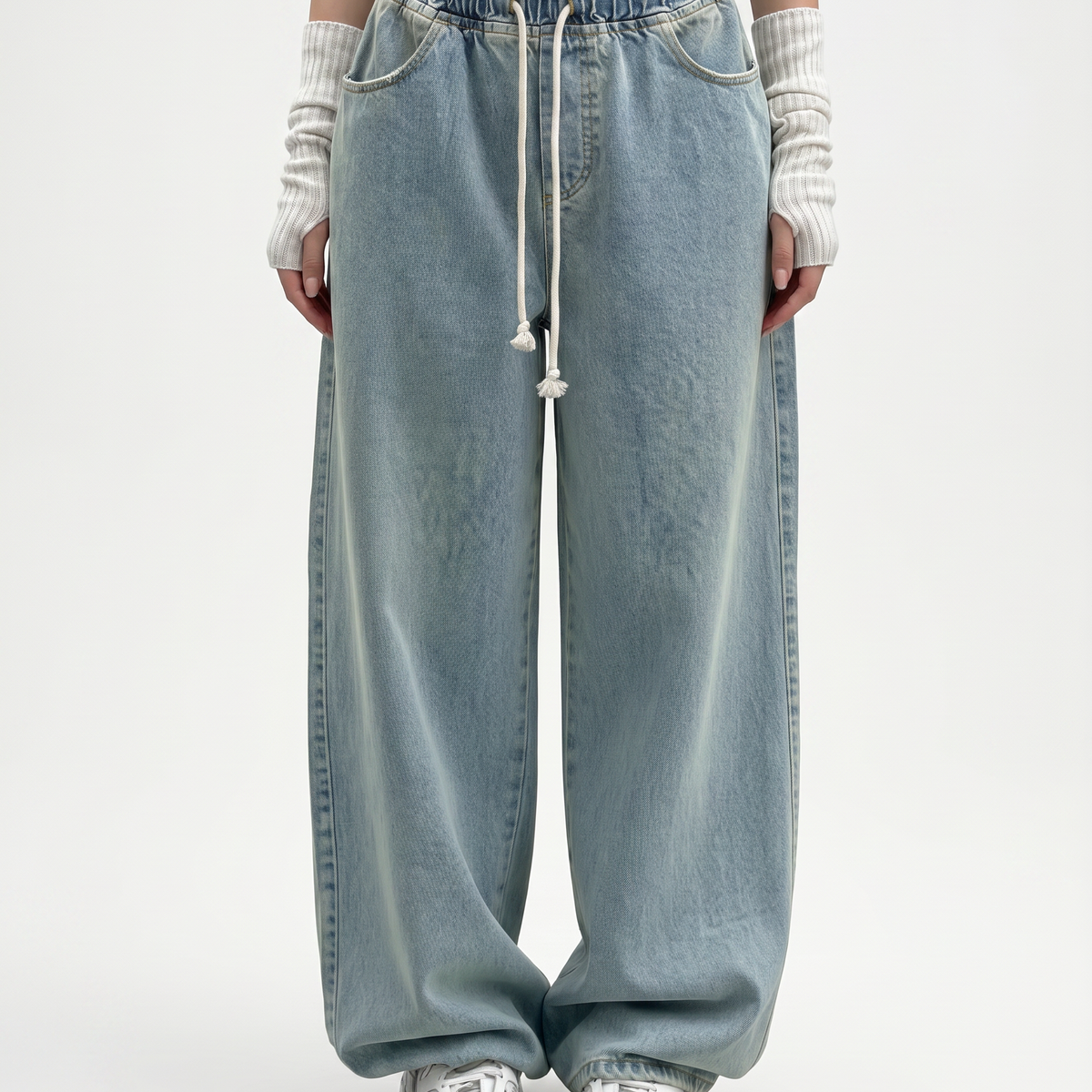Margre | High-Waist Jeans with Drawstring Waist