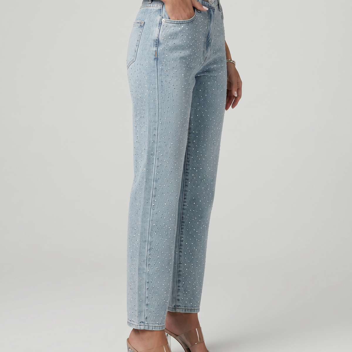 Felicia | High-Waist Jeans with Shimmer Finish