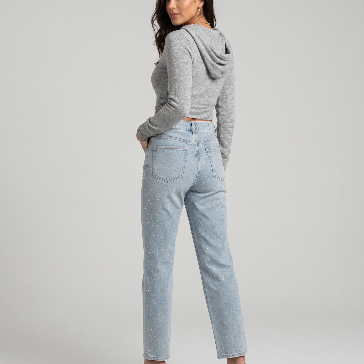 Felicia | High-Waist Jeans with Shimmer Finish