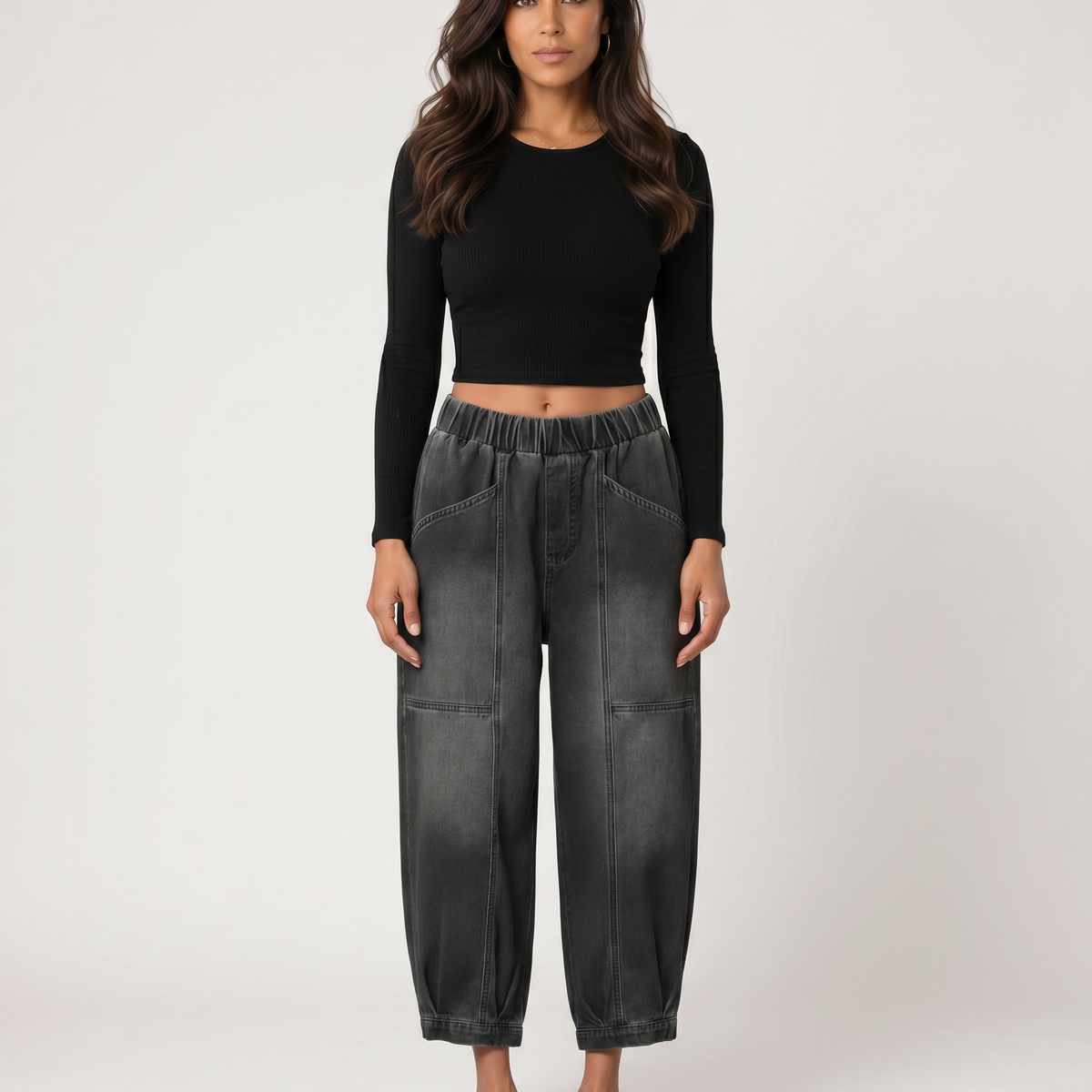 Patsy | Tapered Jeans with Elastic Waist