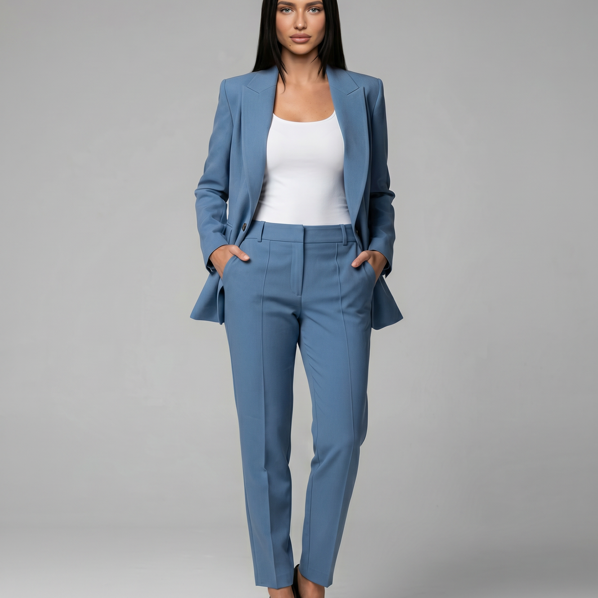 Kathleen | Blazer Set with Straight-Leg Trouser